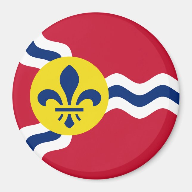 Aimant Drapeau de Saint-Louis, Missouri, (Devant)