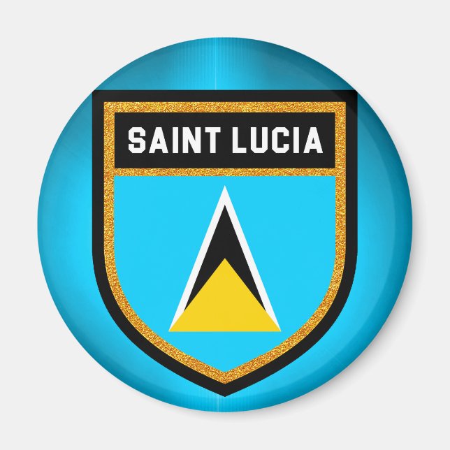 Aimant Drapeau de Sainte-Lucie (Devant)