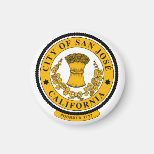Aimant Drapeau de San Jose, Californie
