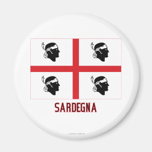 Aimant Drapeau de Sardegna avec le nom