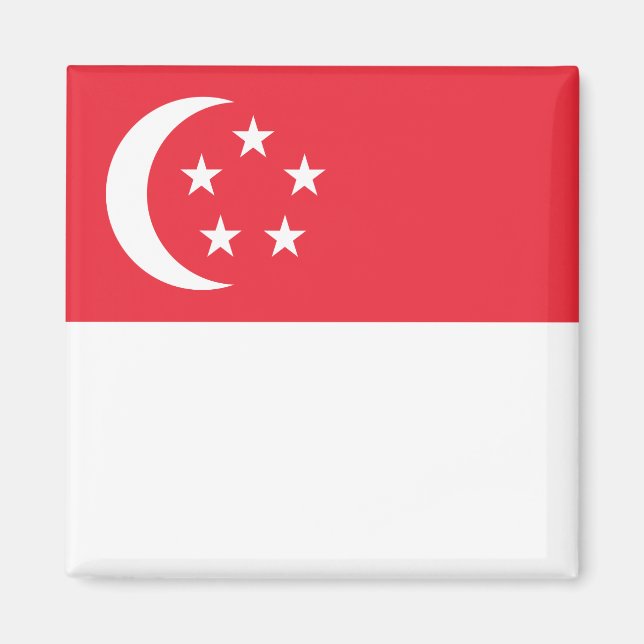 Aimant Drapeau de Singapour (Devant)