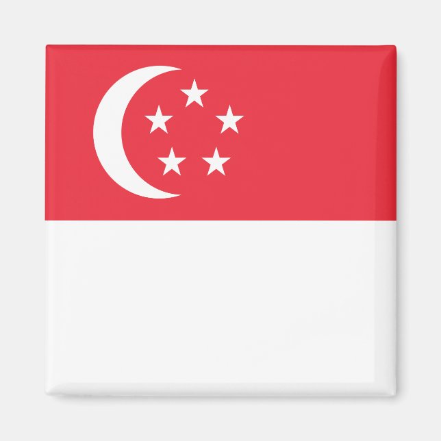 Aimant Drapeau de Singapour (Devant)