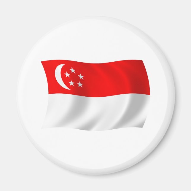 Aimant Drapeau de Singapour (Devant)