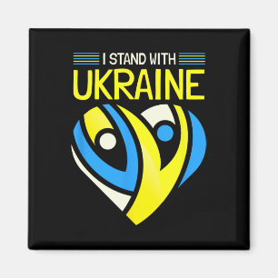 Aimant Drapeau de soutien à l'Ukraine Anti-Poutine Dire n
