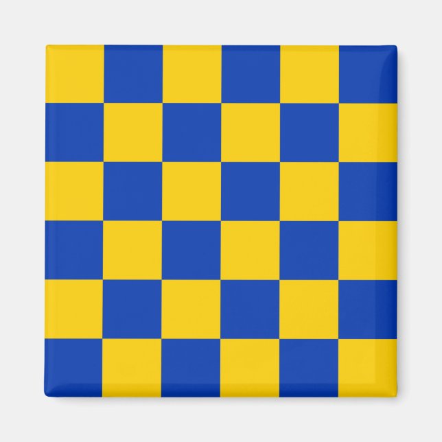 Aimant Drapeau de Surrey (bleu et jaune à damiers motif) (Devant)