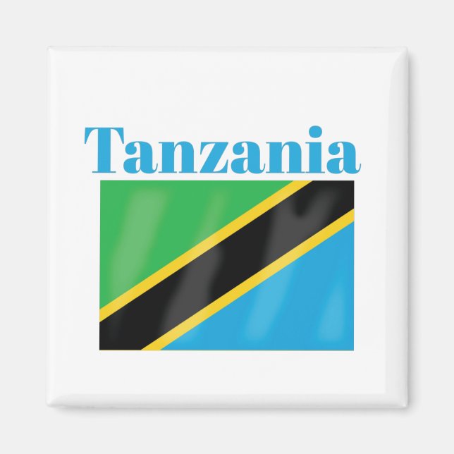 Aimant Drapeau de Tanzanie (Devant)