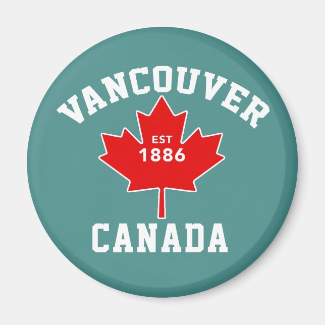 Aimant Drapeau de Vancouver Est 1886 Fête de l'Indépendan (Devant)