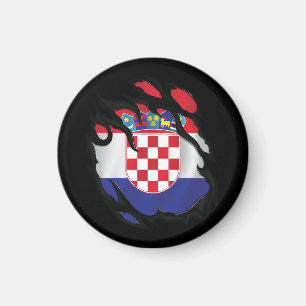 Aimant Drapeau déchiré de Croatie