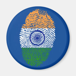 Aimant Drapeau d'empreintes digitales indien