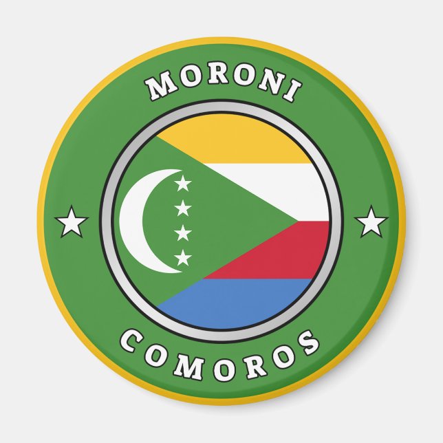 Aimant Drapeau des Comores (Devant)
