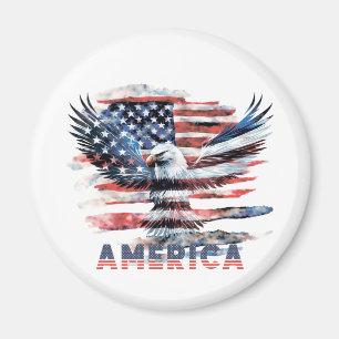 Aimant Drapeau des États-Unis. Amérique
