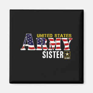 Aimant Drapeau des États-Unis Sœur de l'armée américaine