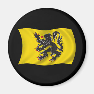 Aimant Drapeau des Flandres ondulées