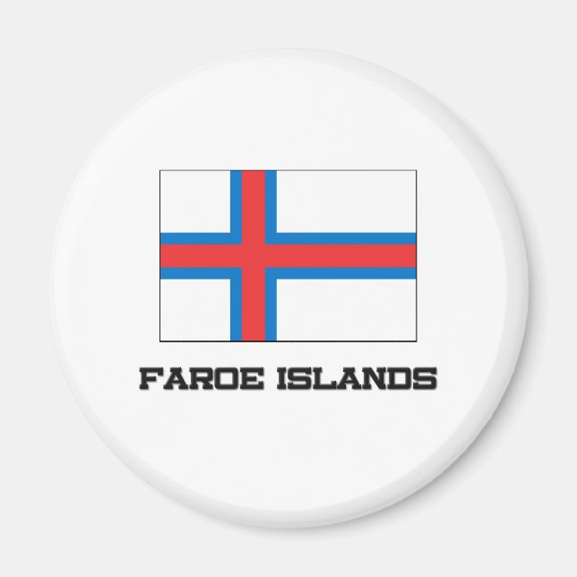 Aimant Drapeau des îles Féroé (Devant)