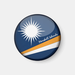 Aimant Drapeau des Îles Marshall & Océanie pour les voyag