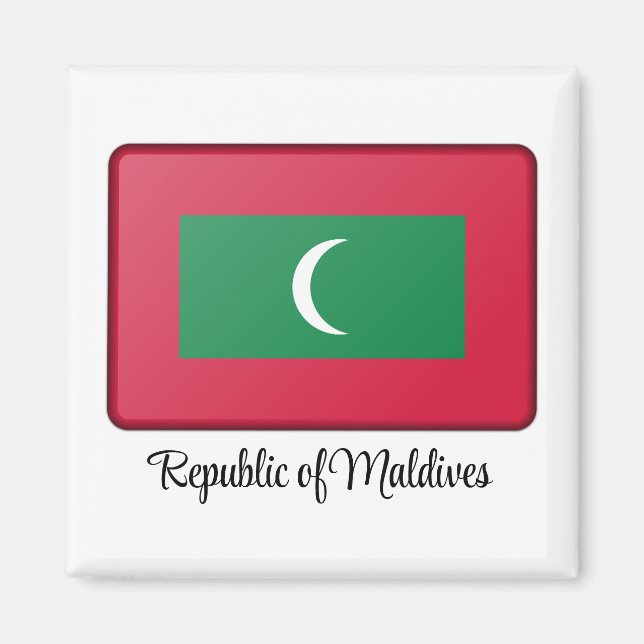 Aimant Drapeau des Maldives (Devant)