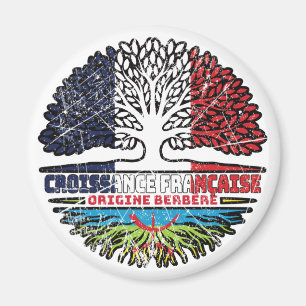 Aimant Drapeau des racines d'arbre de France berbère