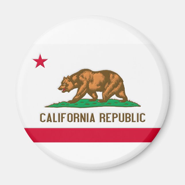 Aimant Drapeau d'État de la République de Californie (Devant)
