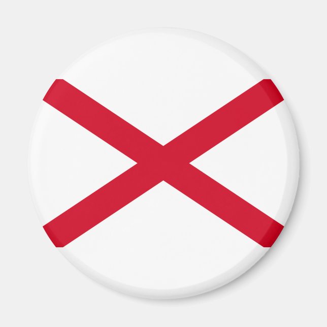 Aimant Drapeau d'État de l'Alabama (Devant)