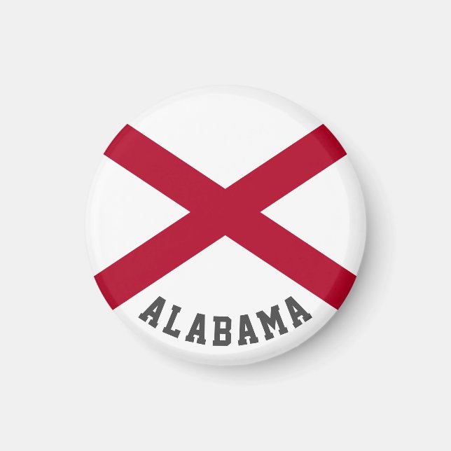 Aimant Drapeau d'État de l'Alabama (Devant)