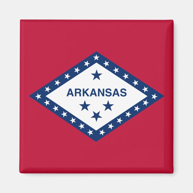 Aimant Drapeau d'État de l'Arkansas (Devant)