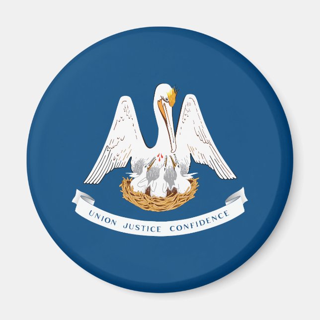 Aimant Drapeau d'État de Louisiane (Devant)