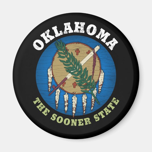 AIMANT DRAPEAU D'ÉTAT D'OKLAHOMA (Devant)