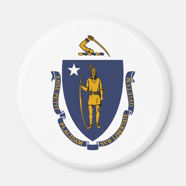 Aimant Drapeau d'État du Massachusetts (Devant)