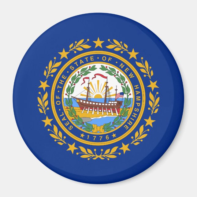 Aimant Drapeau d'Etat du New Hampshire (Devant)