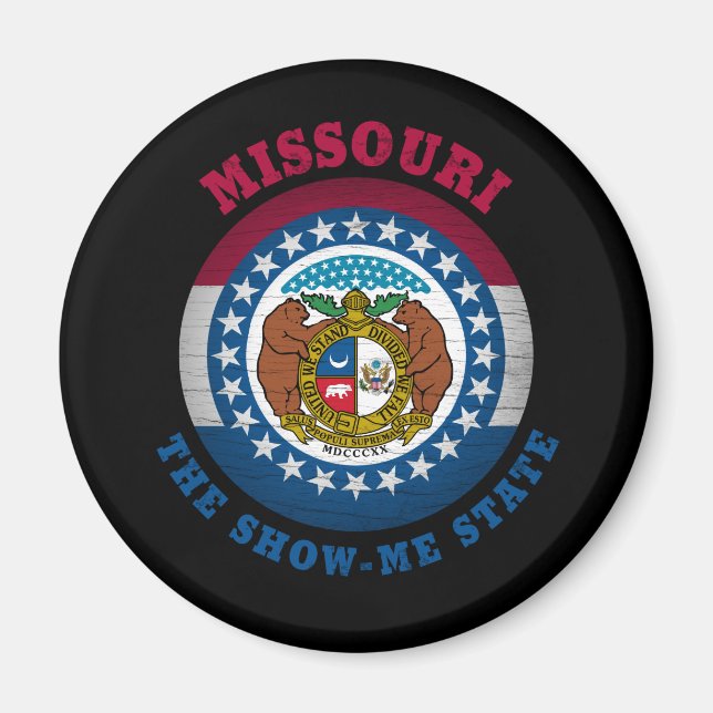 AIMANT DRAPEAU D'ÉTAT MISSOURI SHOW-ME (Devant)