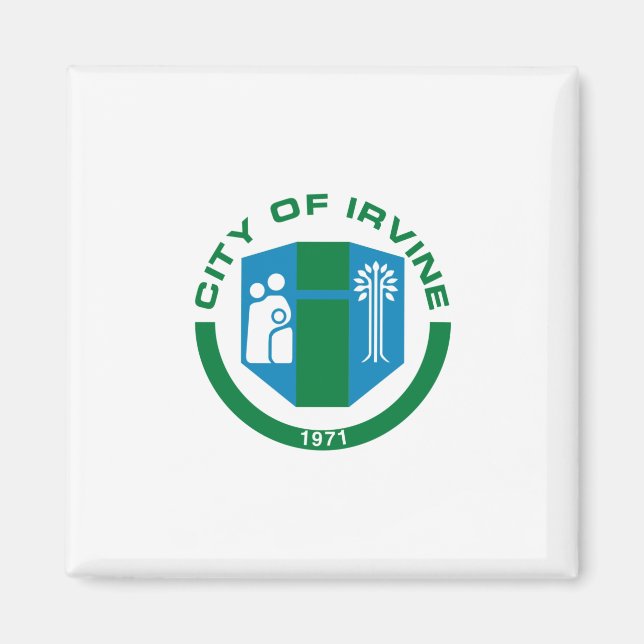 Aimant Drapeau d'Irvine (Californie) (Devant)