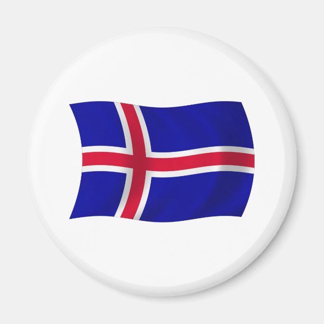 Aimant Drapeau d'Islande (Devant)
