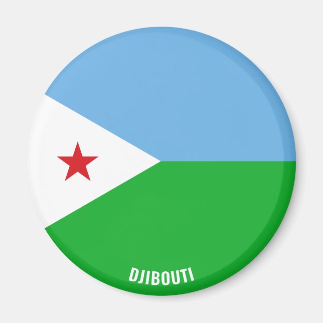 Aimant Drapeau Djibouti Charme Patriotique (Devant)