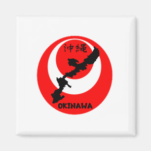 Aimant Drapeau d'Okinawa et carte magnétique