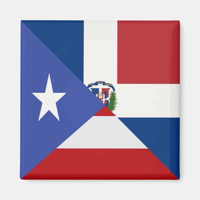 Aimant Drapeau dominicain de Porto Rico | PR DR Republic (Devant)