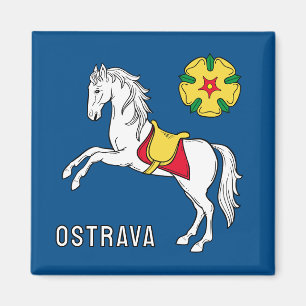 Aimant Drapeau d'Ostrava, République tchèque