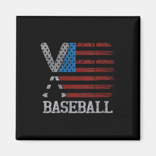 Aimant Drapeau Drapeau Des Femmes Baseball Croisé Bateaux