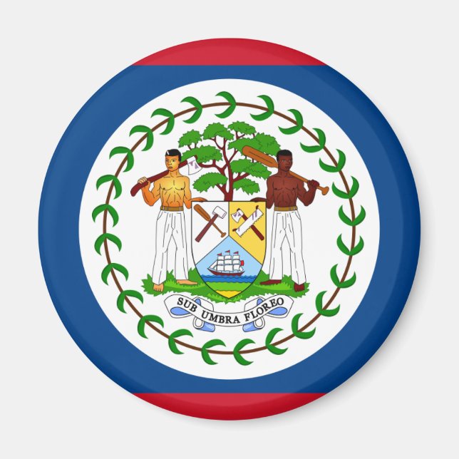 Aimant Drapeau du Belize (Devant)