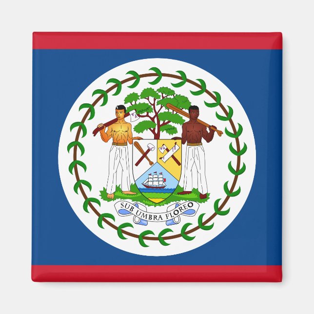 Aimant Drapeau du Belize (Devant)