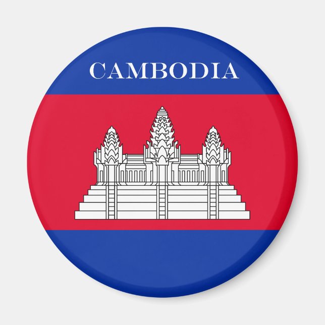 Aimant Drapeau du Cambodge (Devant)