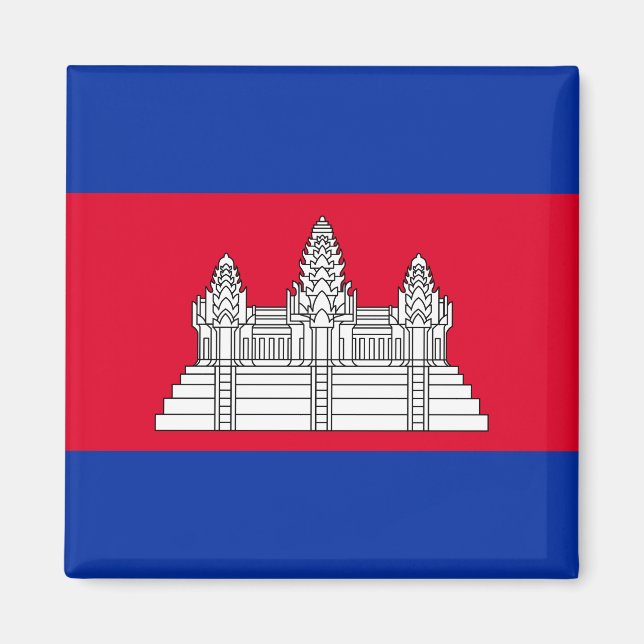 Aimant Drapeau du Cambodge (Devant)