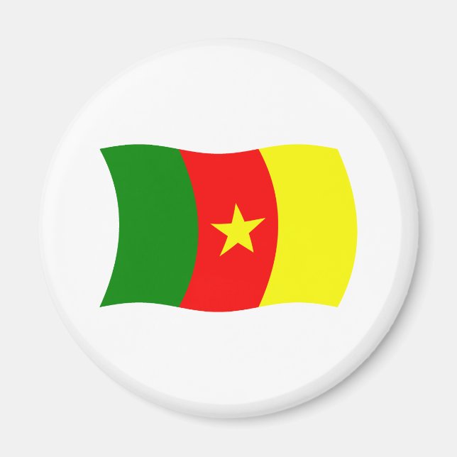 Aimant Drapeau du Cameroun (Devant)