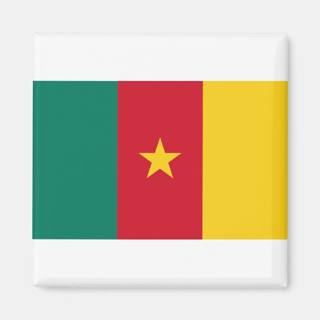 Aimant Drapeau du Cameroun (Devant)