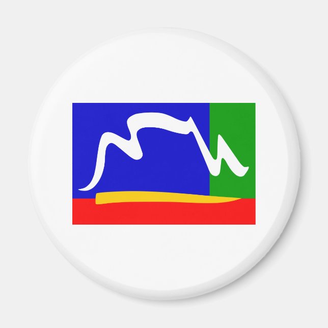 Aimant Drapeau du Cap Afrique du Sud (Devant)