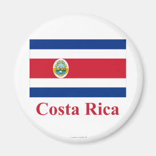 Aimant Drapeau du Costa Rica avec le nom