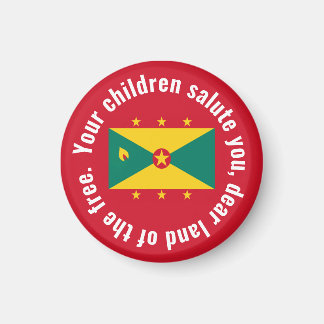 Aimant Drapeau du Guyana Hymne national Rouge Vert Jaune