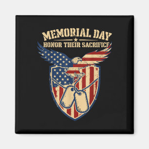 Aimant drapeau du jour du souvenir honorer le sacrifice h