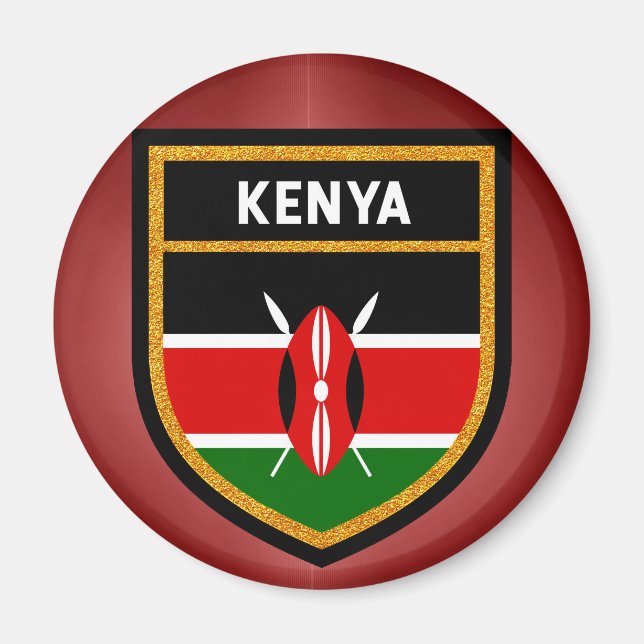 Aimant Drapeau du Kenya (Devant)