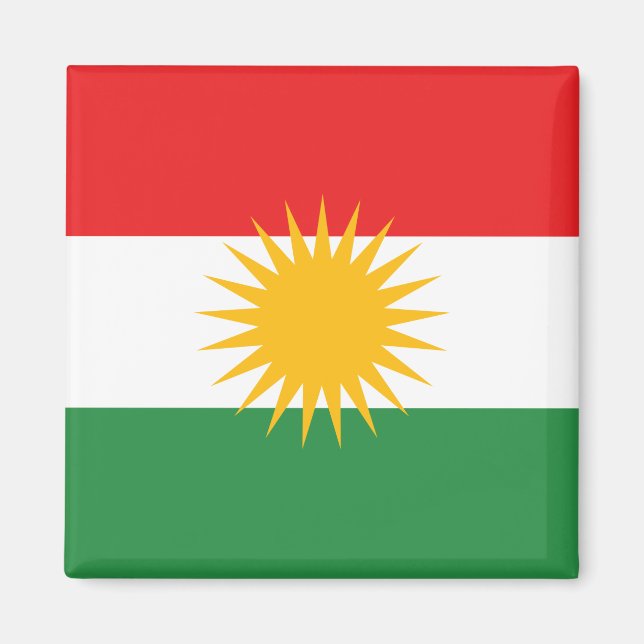 Aimant Drapeau du Kurdistan (Devant)