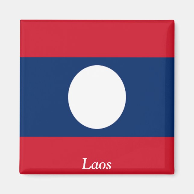 Aimant Drapeau du Laos (Devant)